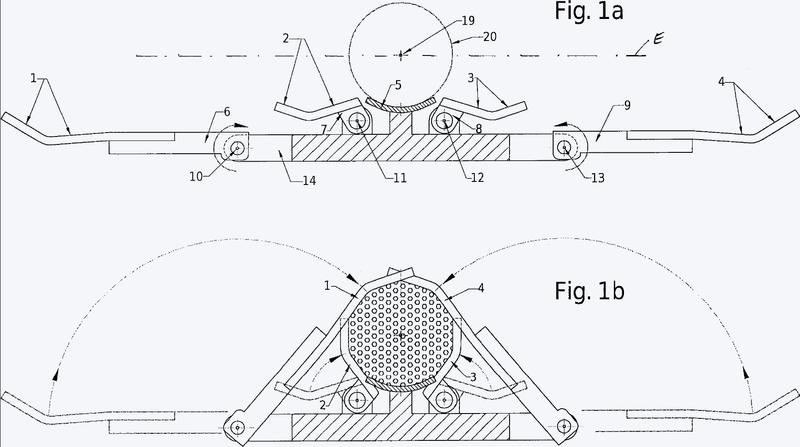 Dispositivo y procedimiento para la producción de haces de hilos.