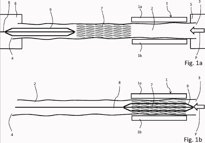 Ilustración 4 de la Galería de ilustraciones de Disposición y procedimiento para preparar una endoprótesis para implantación con una envuelta