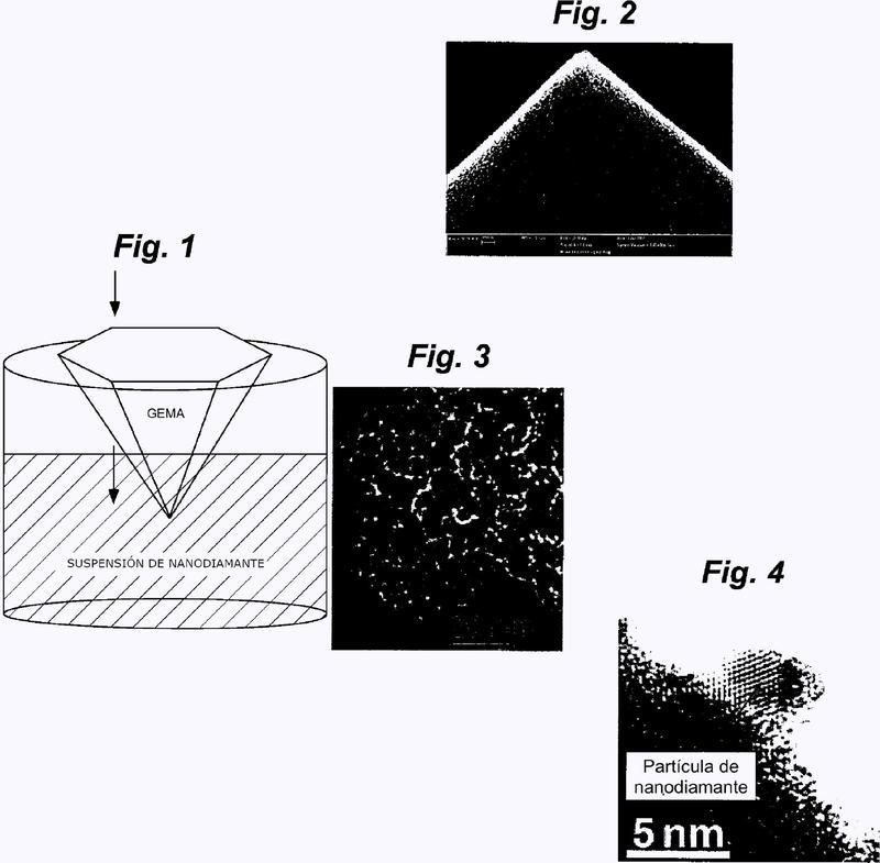 Método para producir recubrimientos de diamante nanocristalino sobre piedras preciosas.