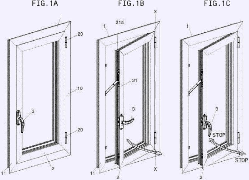 Dispositivo para la apertura o el cierre de una ventana, con un elemento de tope para la hoja de guillotina en la posición abierta.