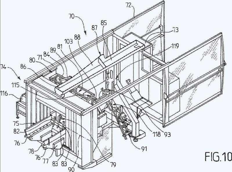 Ilustración 3 de la Galería de ilustraciones de Procedimiento y máquina para la formación de una caja por deposición en un soporte en V