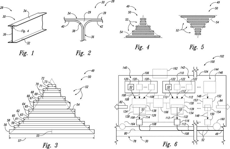 Aparatos y métodos para crear estructuras de material compuesto de cinta en capas.