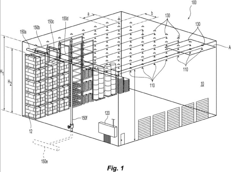 Ilustración 4 de la Galería de ilustraciones de Sistema y métodos controlados para la protección contra incendios de almacenes