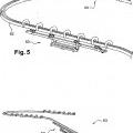 Ilustración 3 de Enganche con órganos de sujeción integrados en la banda de rodadura de fricción, tren y transportador.