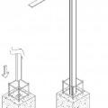 Ilustración 4 de Dispositivo para la instalación limpia de perfiles y postes de anclaje provisionales en estructuras de hormigón.