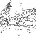 Ilustración 1 de Transmisión de tipo correa en V para una motocicleta.