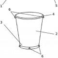 Ilustración 2 de Posavasos acoplable por ensambladura como estabilizador a la base de un vaso y como tapa a la boca.