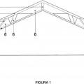 Ilustración 1 de Pórtico estructural de madera para edificaciones a dos aguas.