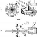 Ilustración 1 de Bicicleta de tres ruedas con generador incorporado.