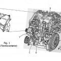 Ilustración 1 de Motor de vehículo de motor con unidad de filtro de aire integrado.