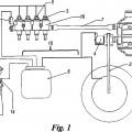Ilustración 1 de Procedimiento y dispositivo para el diagnóstico de fugas de fluido gaseoso en un circuito de alimentación de combustible de un vehículo accionado a motor.